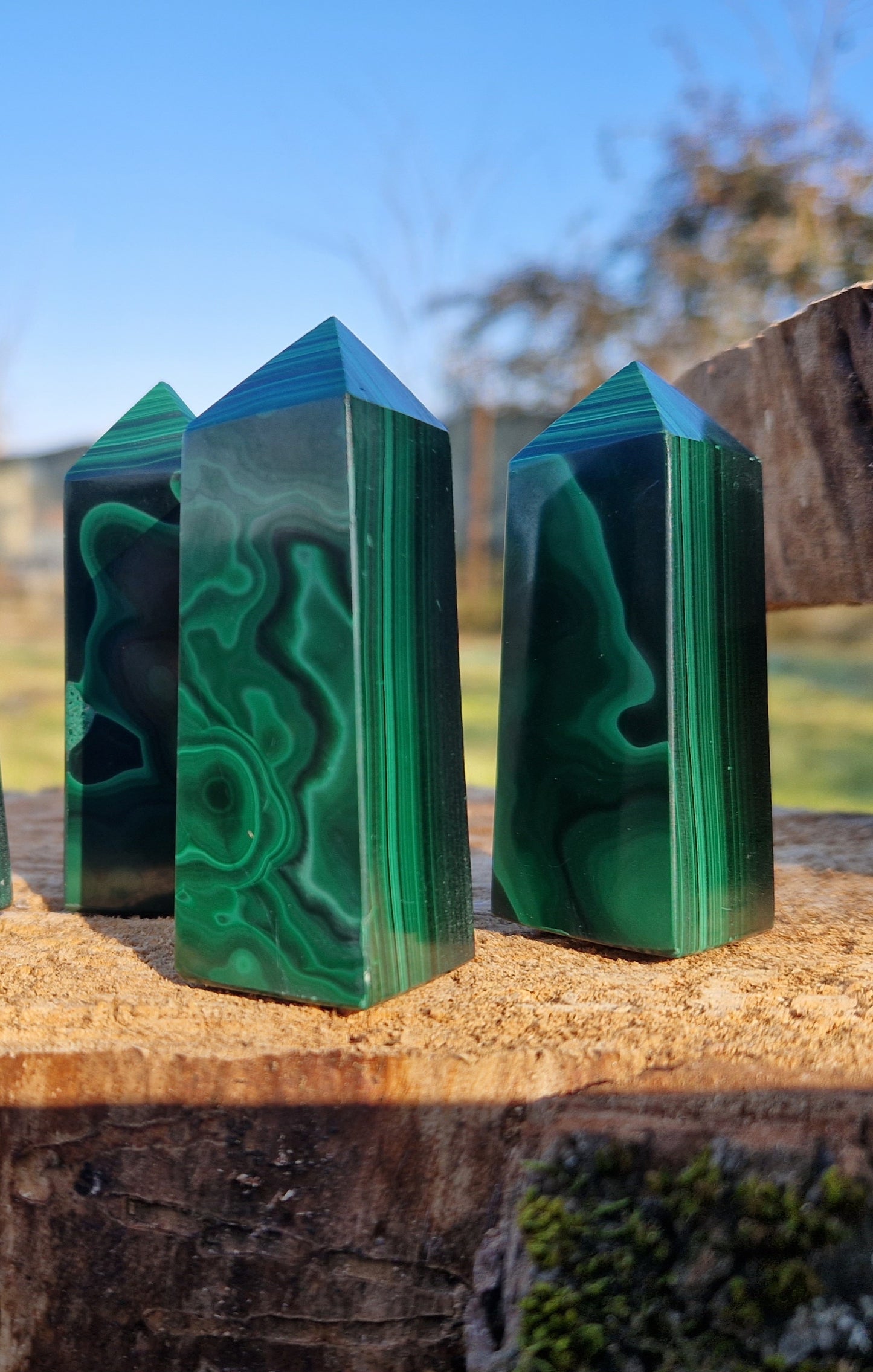 Obelisco malachite pietra naturale