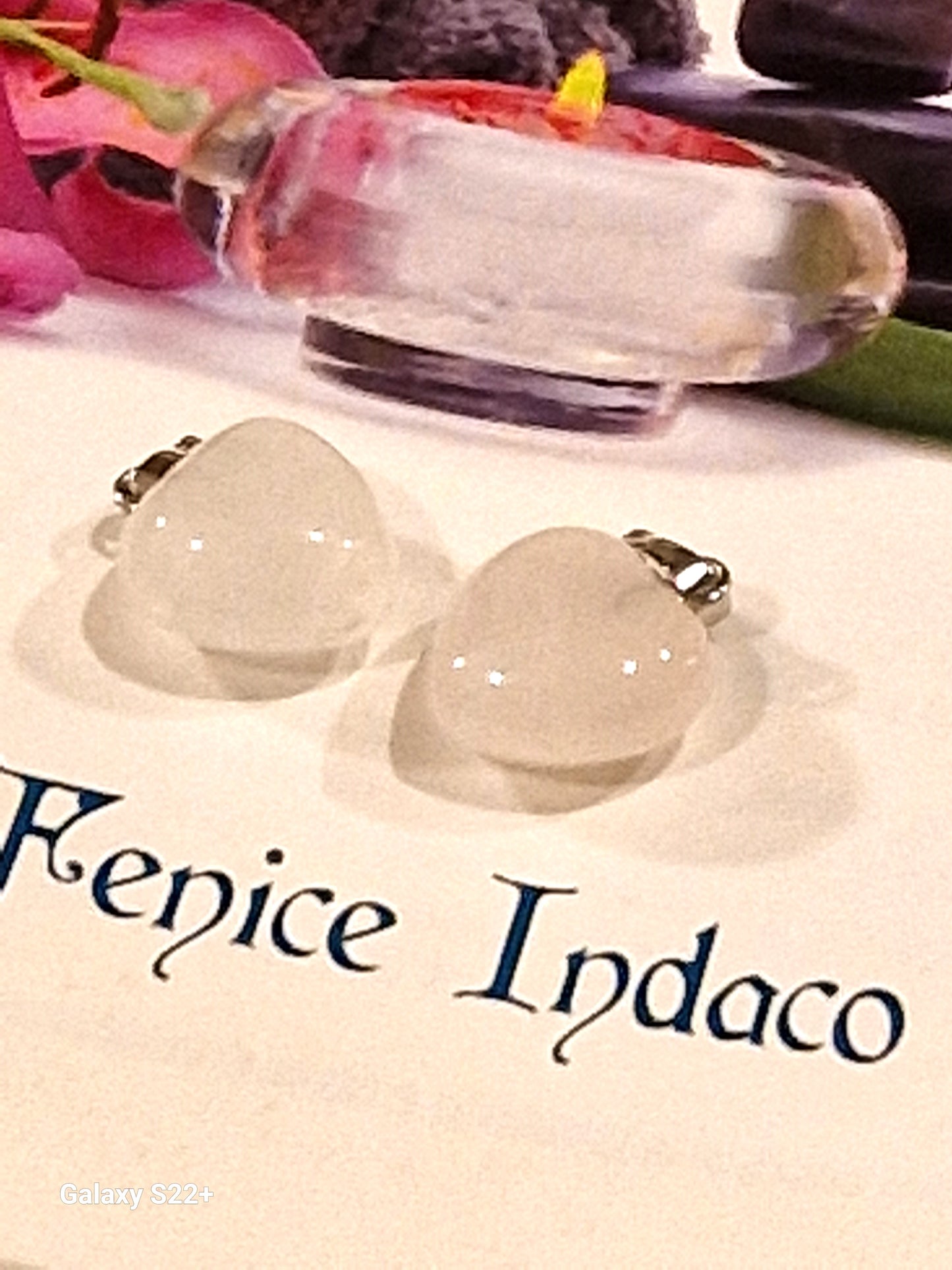 Ciondolo cuoricino quarzo rosa pietra naturale con catenina