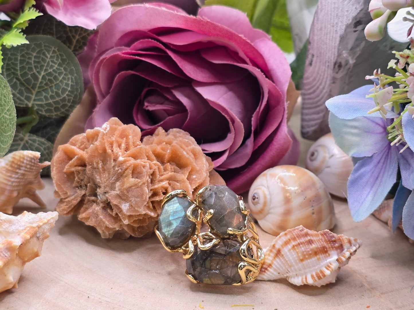 Anello Labradorite pietra naturale