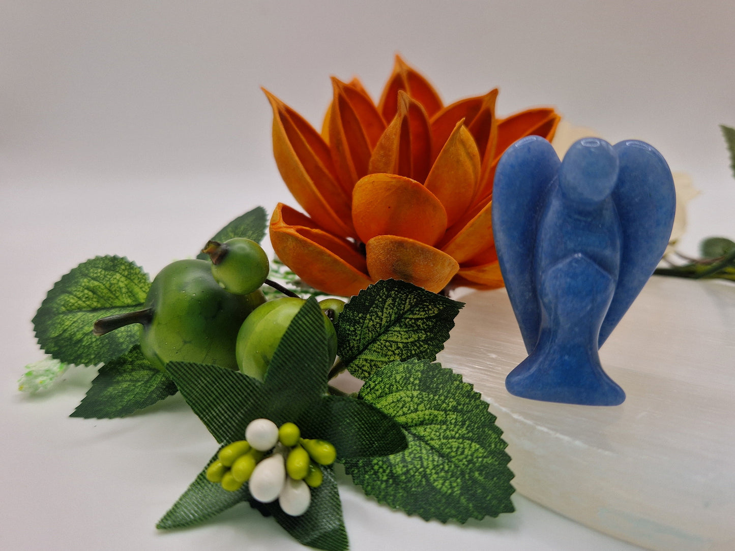 Angelo Avventurina Blu 4 cm pietra naturale