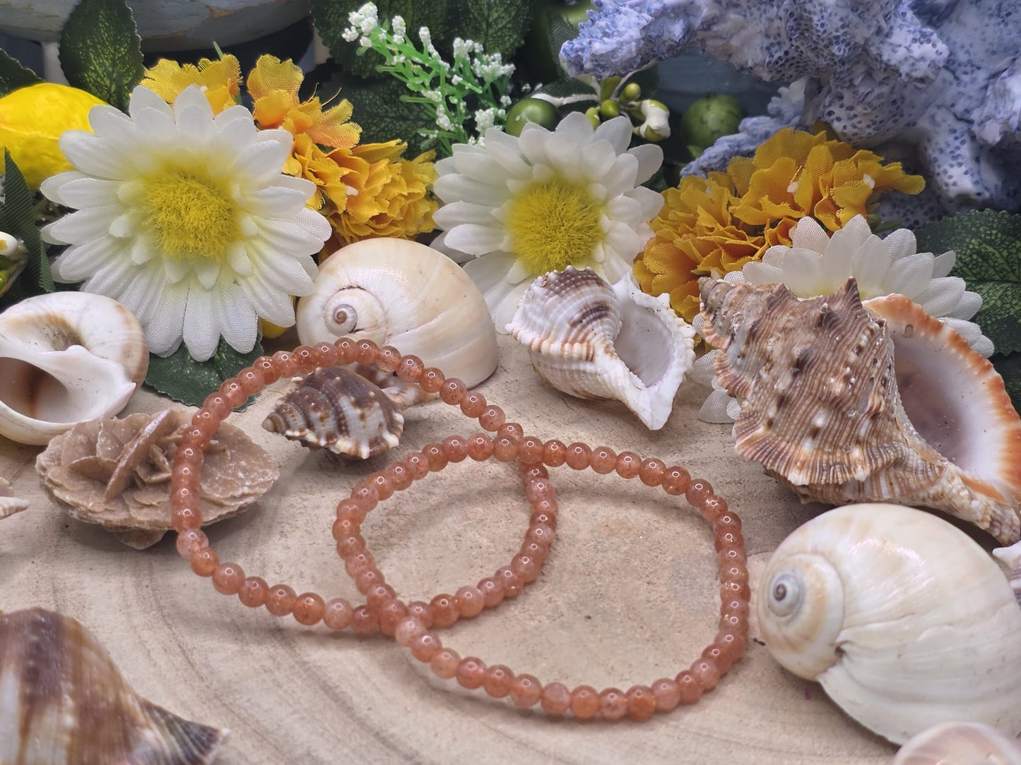 Bracciale 4mm Pietra del sole naturale 2