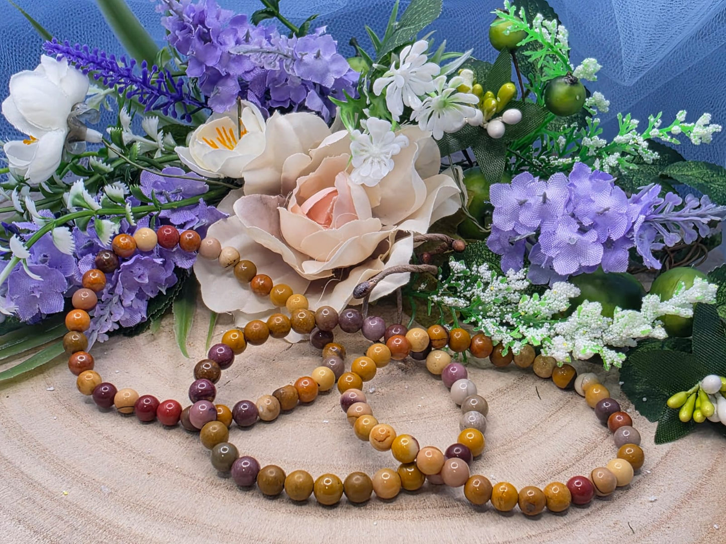 Bracciale 6mm mookaite pietra naturale