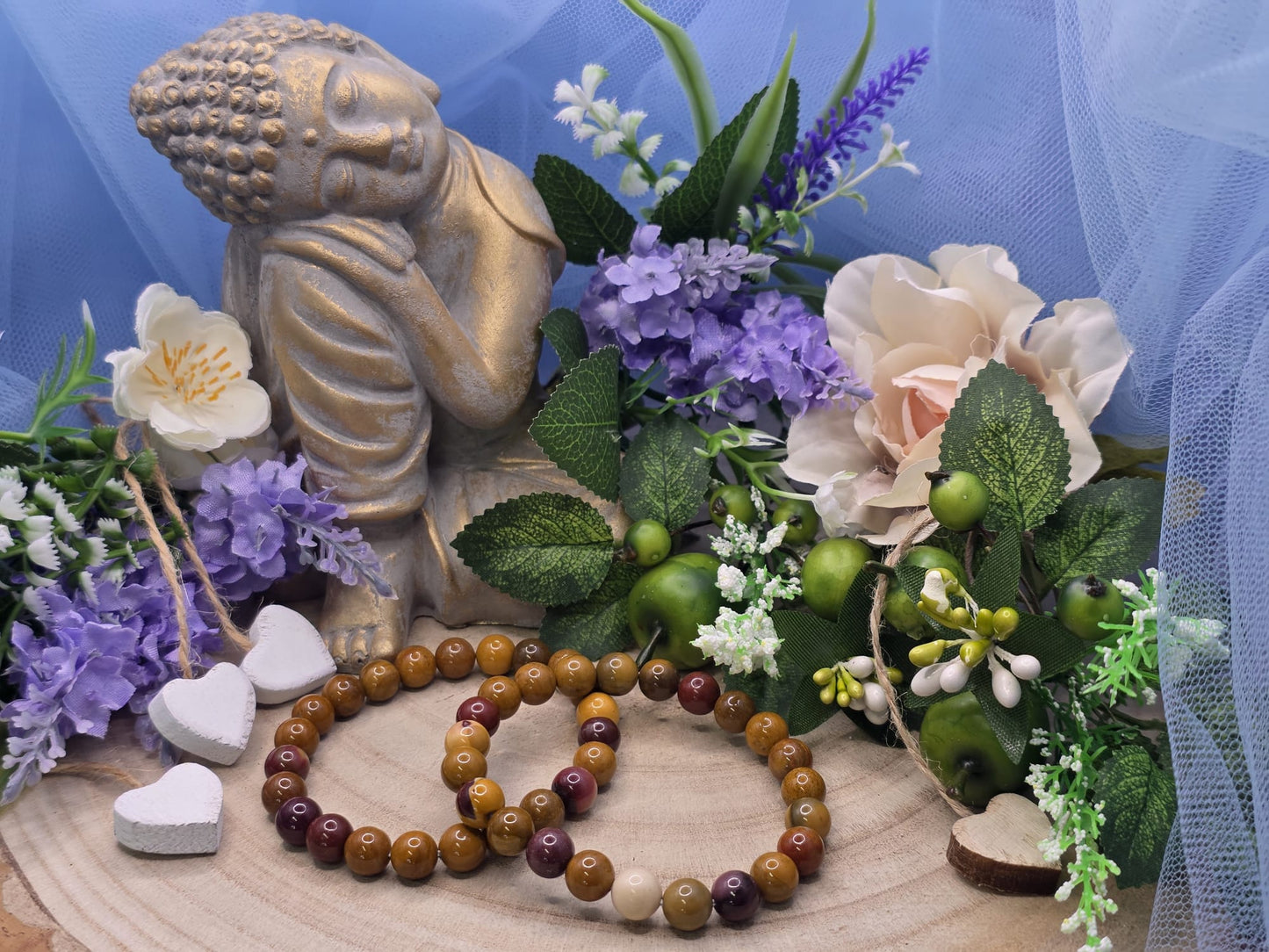 Bracciale 8mm mookaite pietra naturale