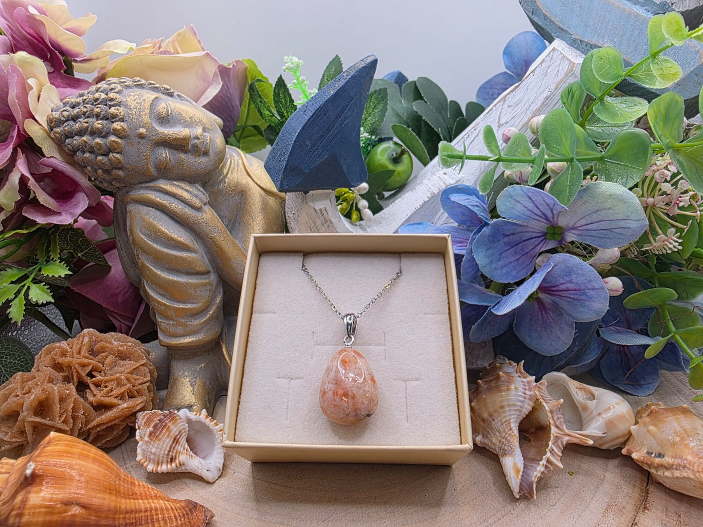 Ciondolo burattato pietra del sole pietra naturale