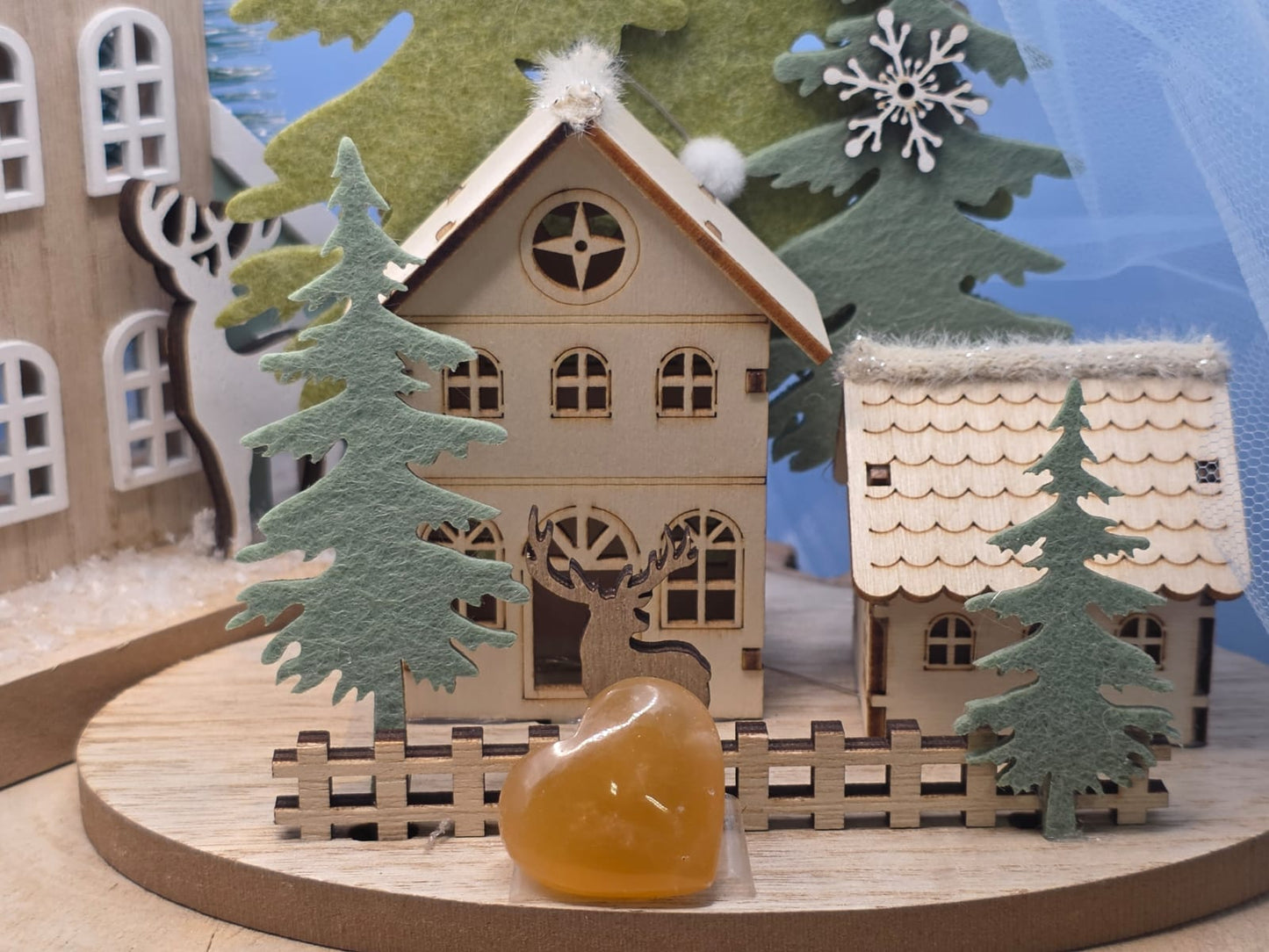 Cuore calcite arancio pietra naturale