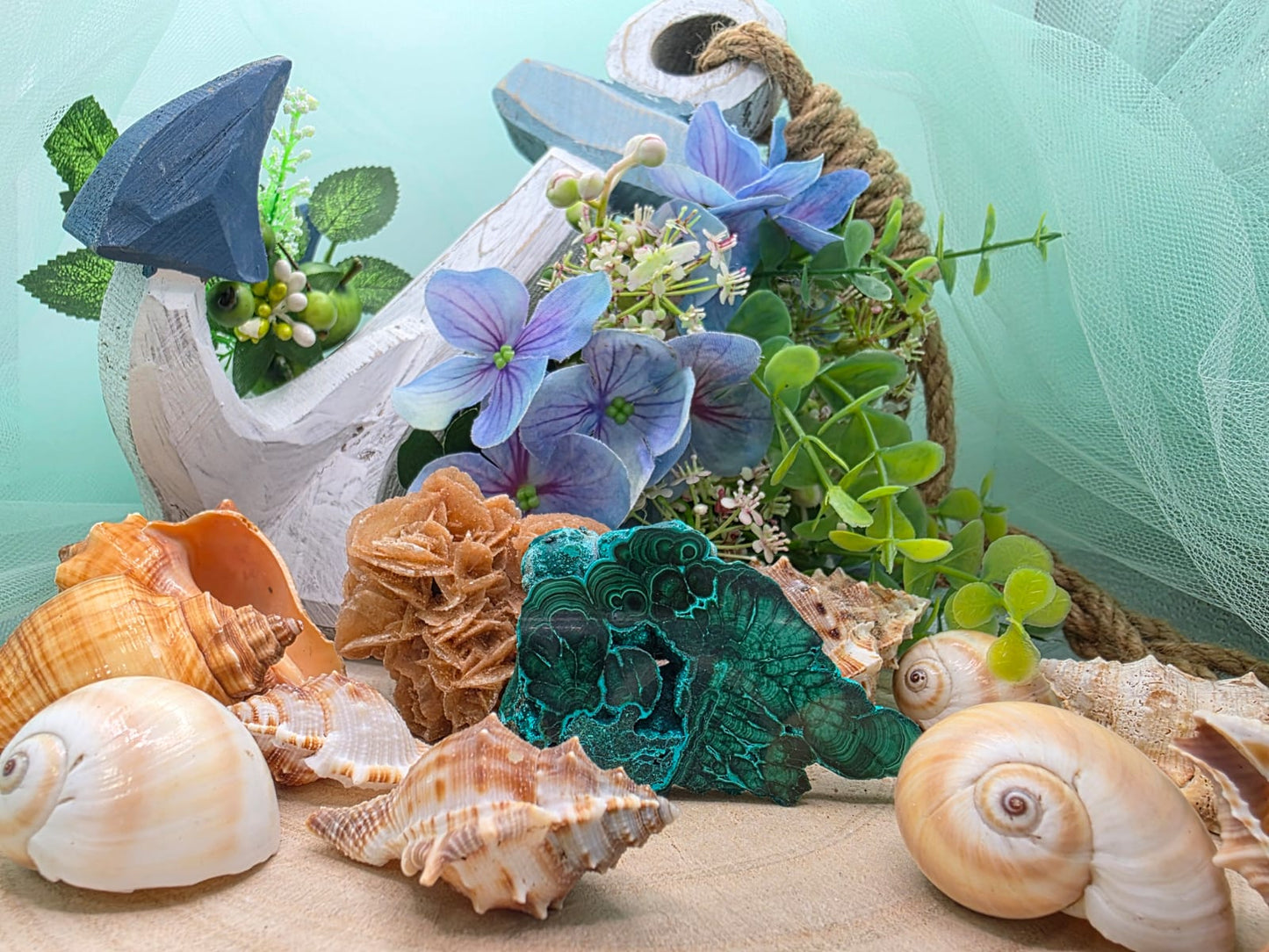 Fetta di malachite levigata naturale