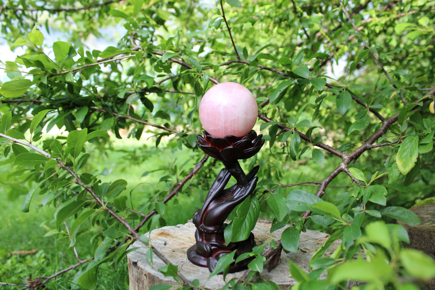 Sfera Quarzo Rosa pietra naturale