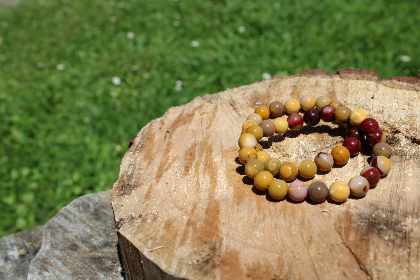Bracciale 8 mm mookaite pietra naturale