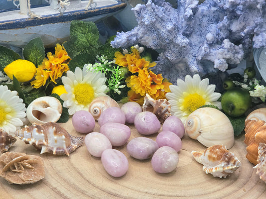 Kunzite pietra burattata naturale 2