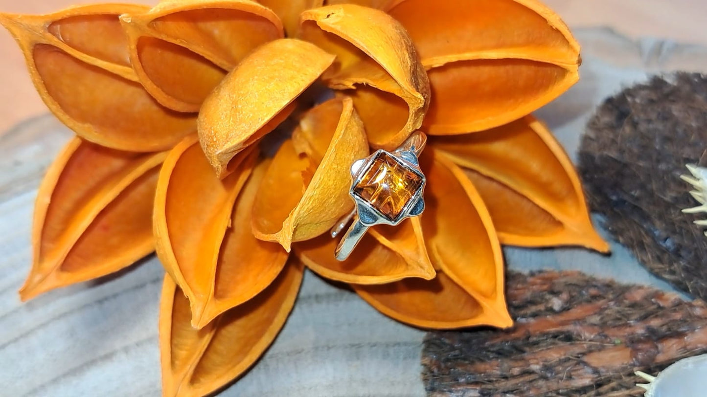 Anello Ambra naturale piccolo