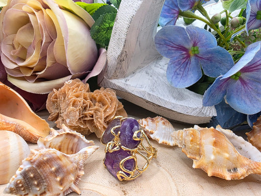 Anello Ametista pietra naturale