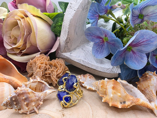 Anello Lapislazzuli pietra naturale