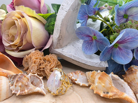 Anello Perla pietra naturale