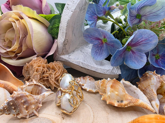 Anello Perla pietra naturale