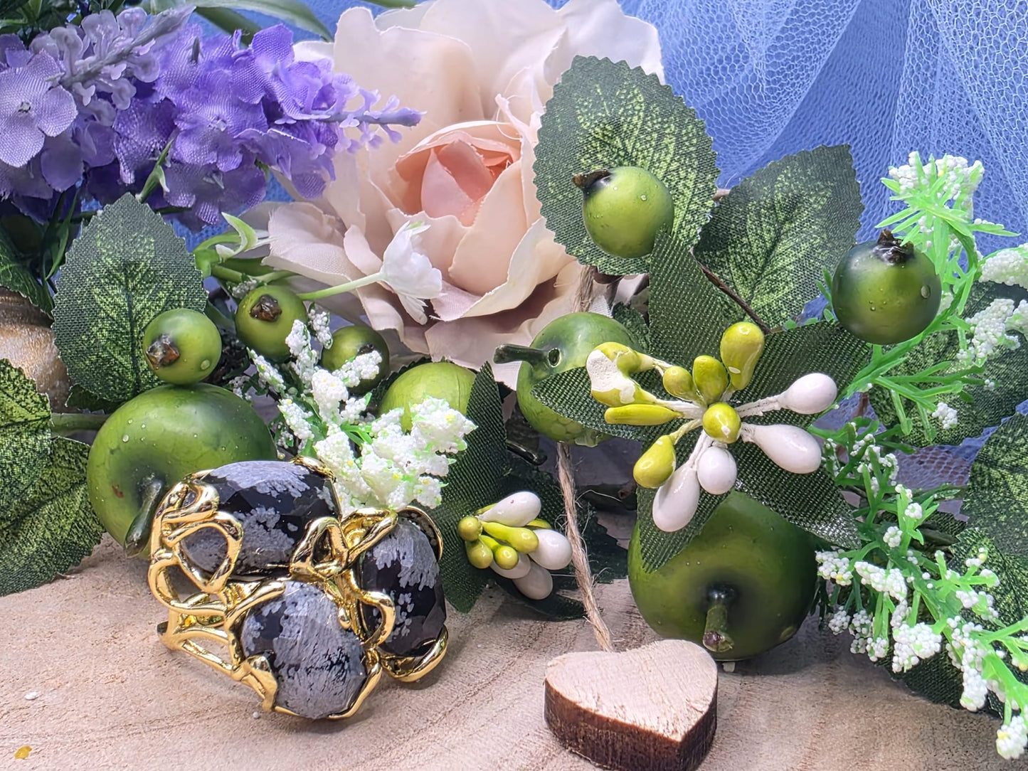 anello fiocco di neve naturale