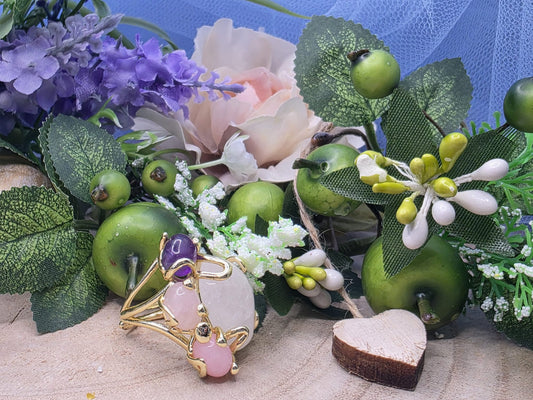 anello quarzo ialino naturale