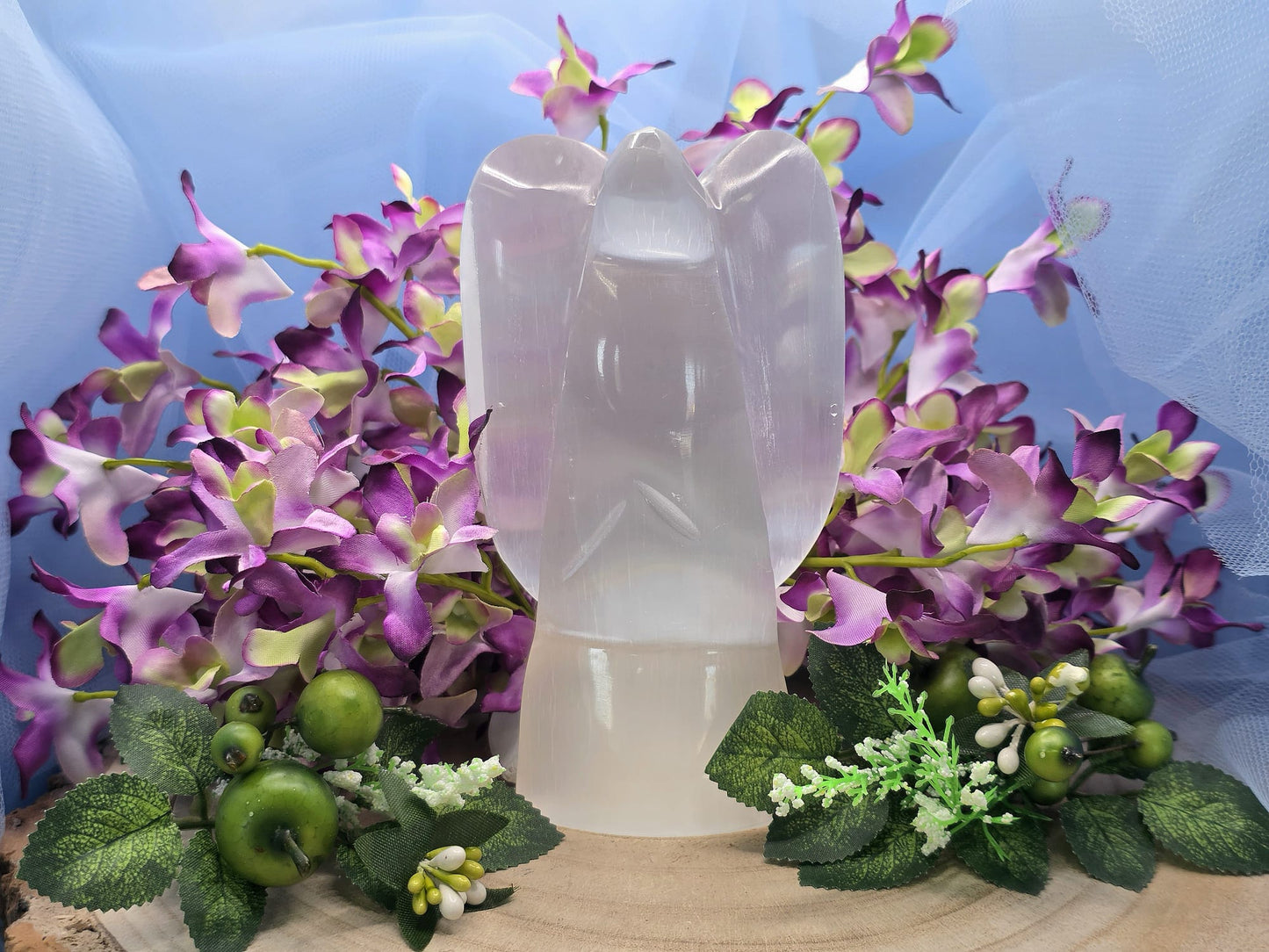 Angelo in Selenite pietra naturale