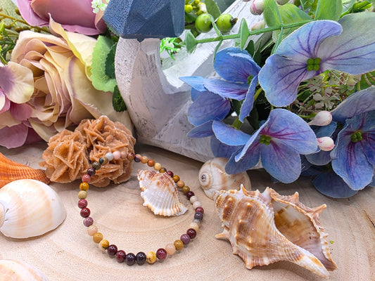 Bracciale Mookaite 4mm pietra naturale