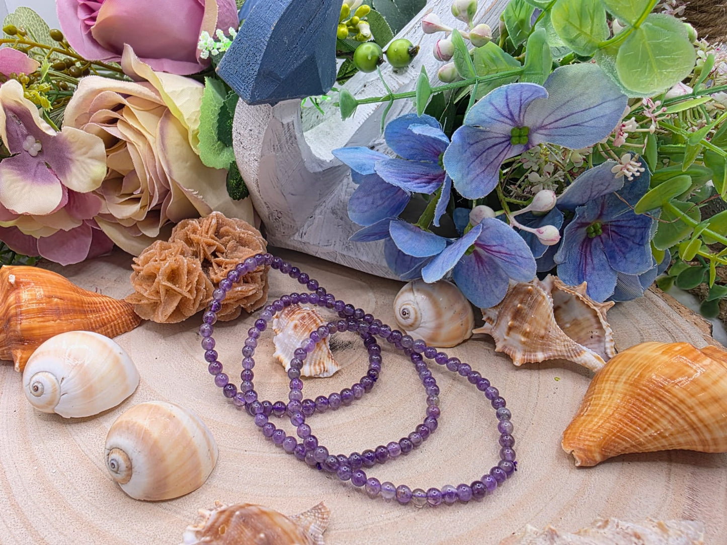 bracciale 4mm ametista naturale