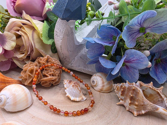 Bracciale Corniola 4mm pietra naturale