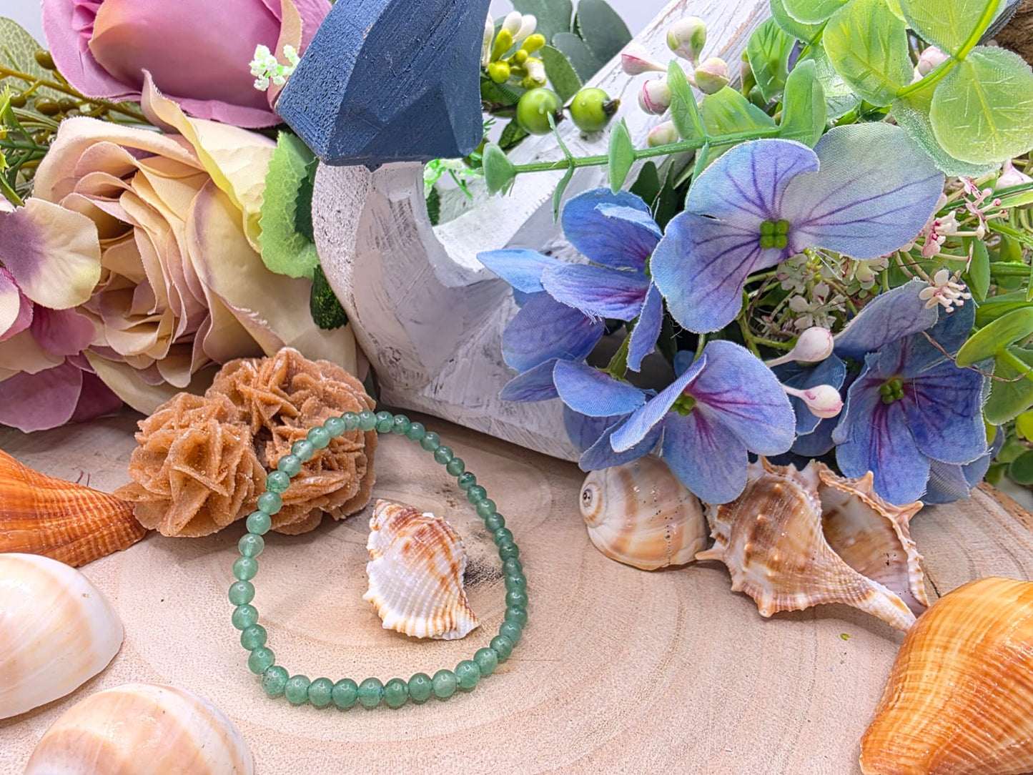 bracciale avventurina verde 4mm naturale