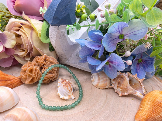 bracciale avventurina verde 4mm naturale