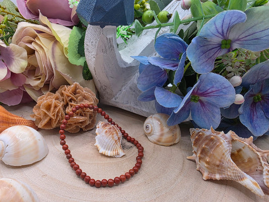 Bracciale Diaspro Rosso 4mm pietra naturale