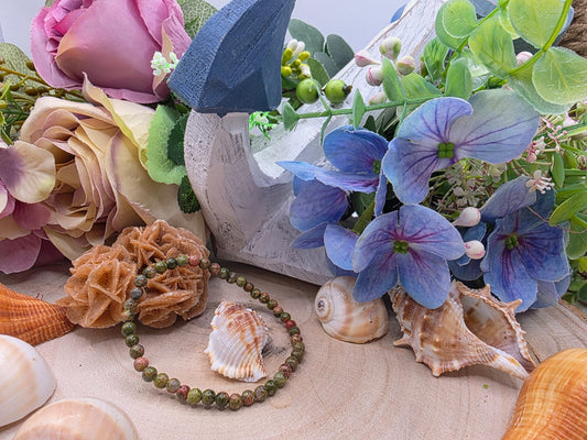 bracciale unakite 4mm