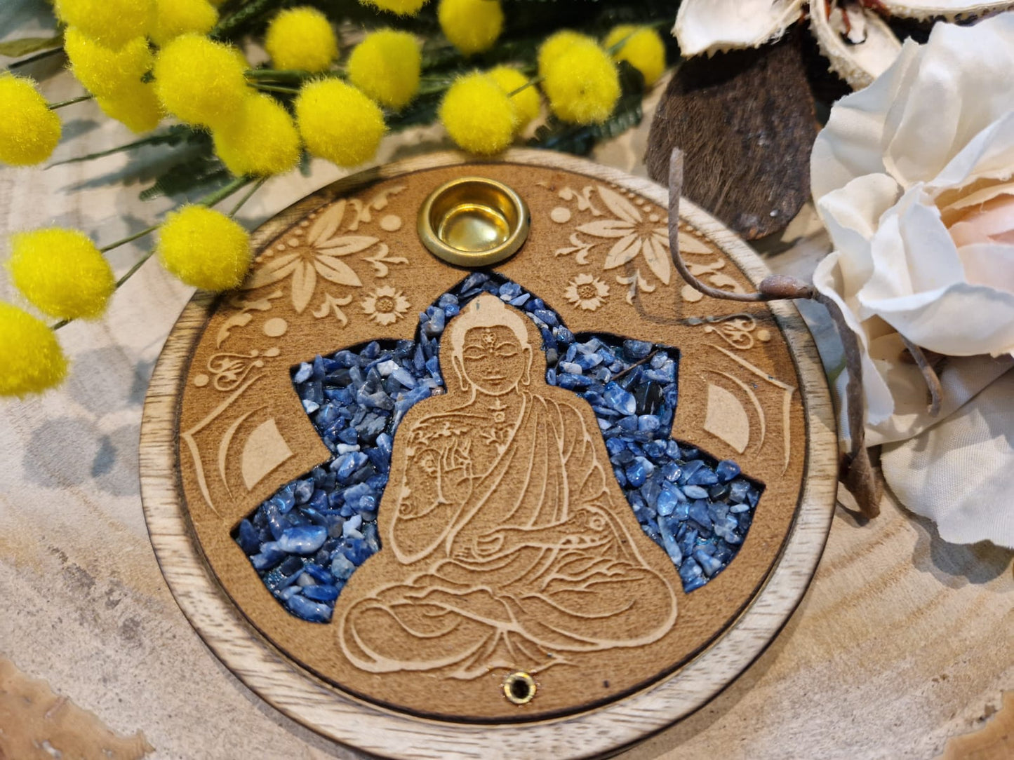 Brucia incenso buddha con sodalite