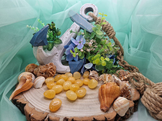 Calcite Gialla pietra naturale burattata