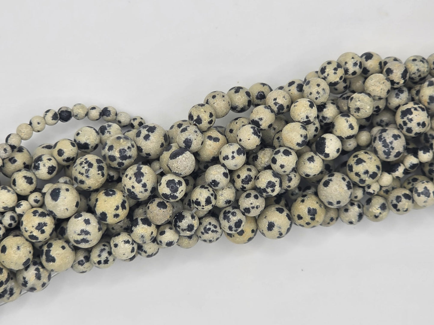 Diaspro Dalmata filo tondo liscio pietra naturale