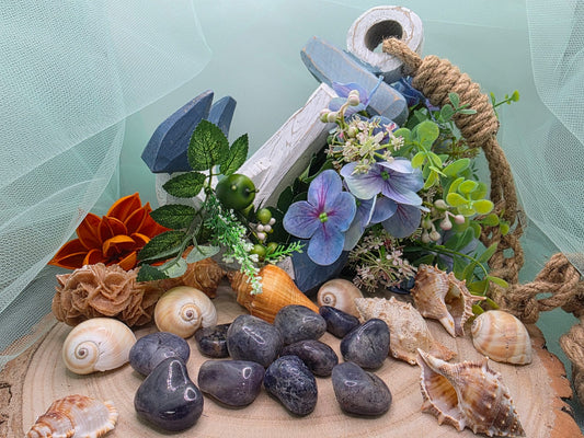 Iolite burattata pietra naturale