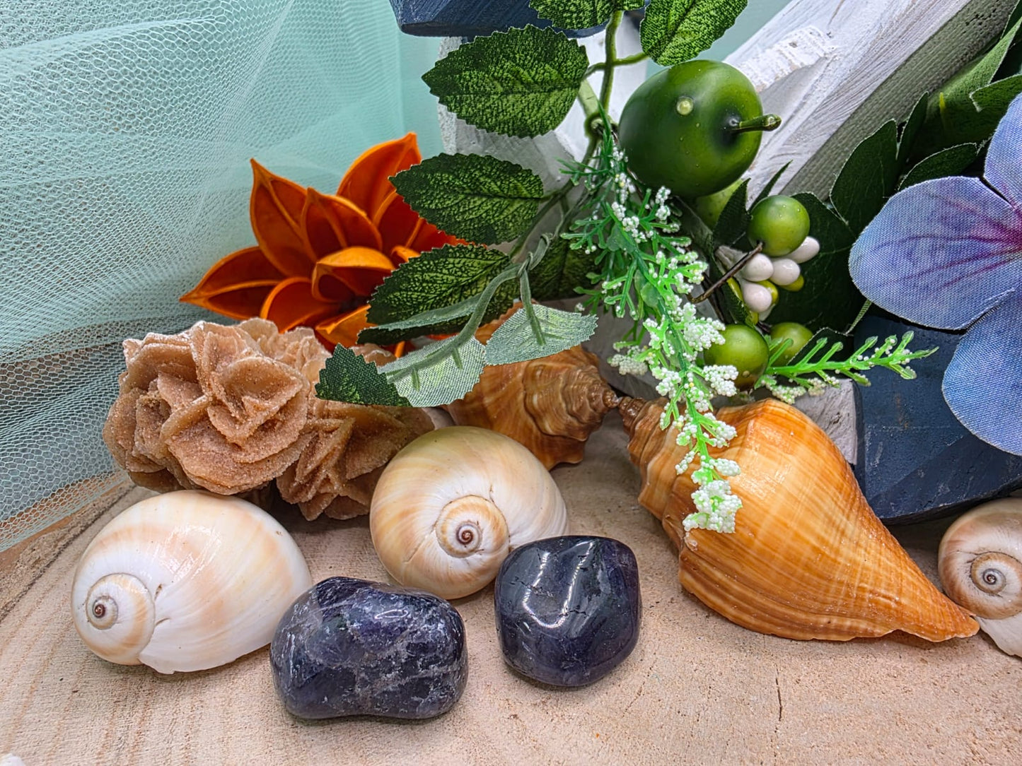 Iolite burattata pietra naturale