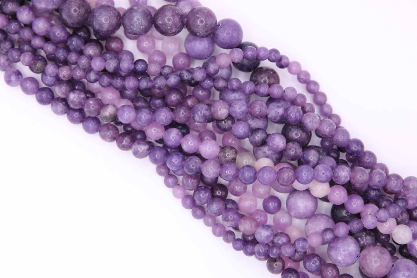Lepidolite fili di perline tondo liscio