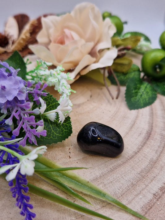 Ossidiana nera pietra naturale burattata