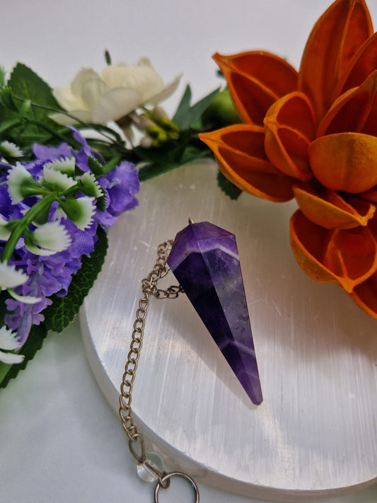 Pendolino ametista pietra naturale