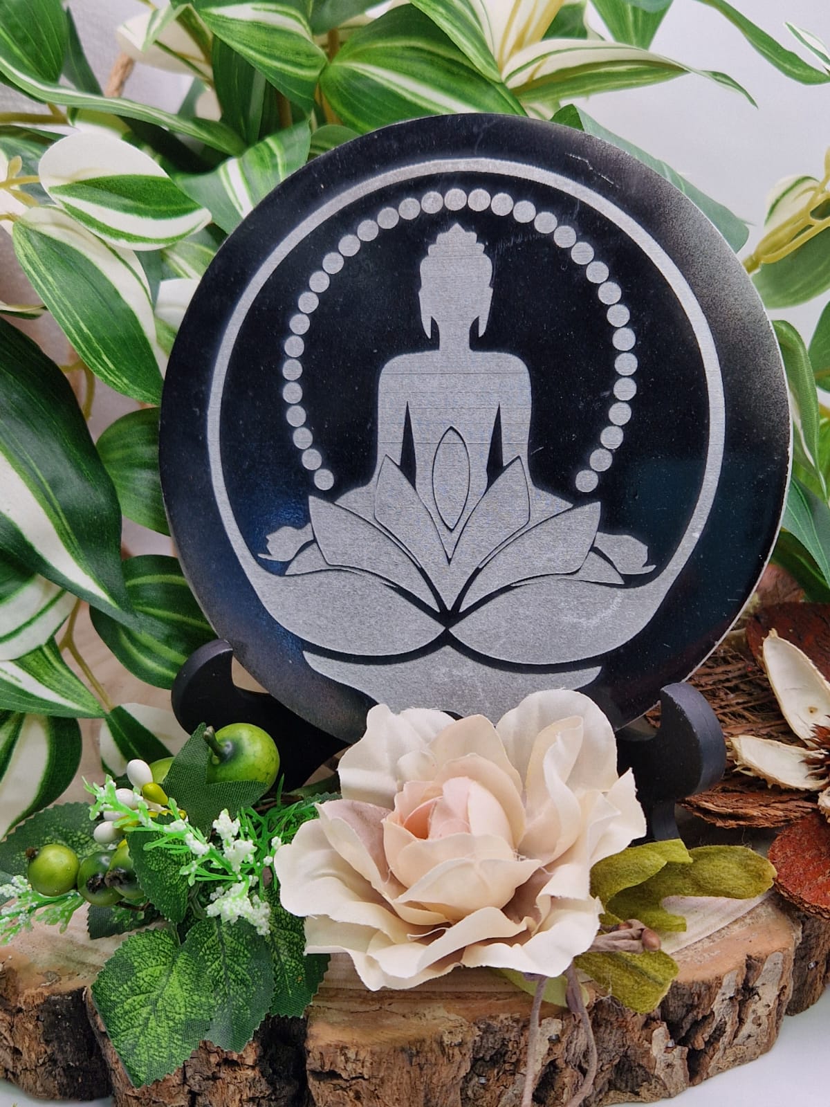 Piatto armonizzatore Selenite pietra naturale Yoga