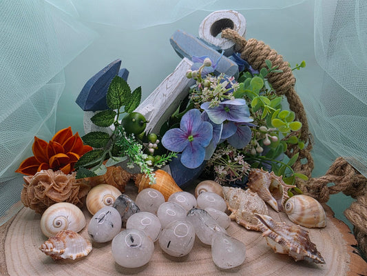 Quarzo tormalina pietra naturale burattata