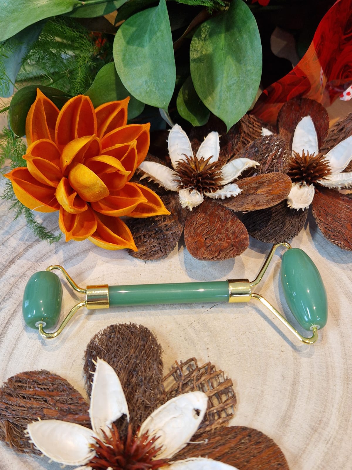 Face roller in pietra naturale avventurina
