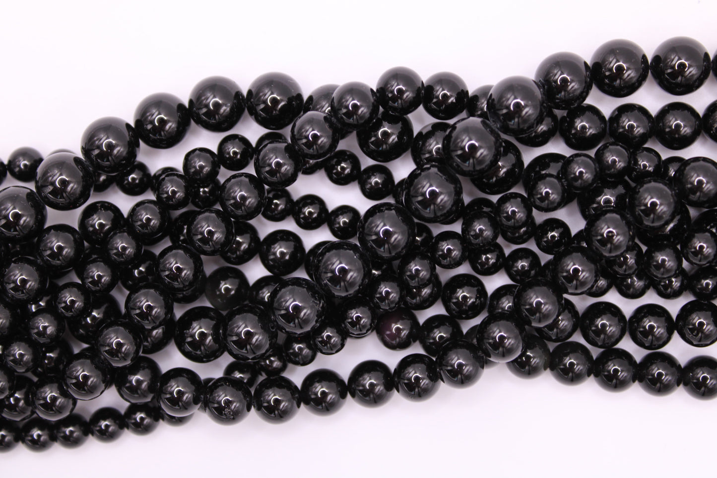 Tormalina Nera filo tondo liscio pietra naturale