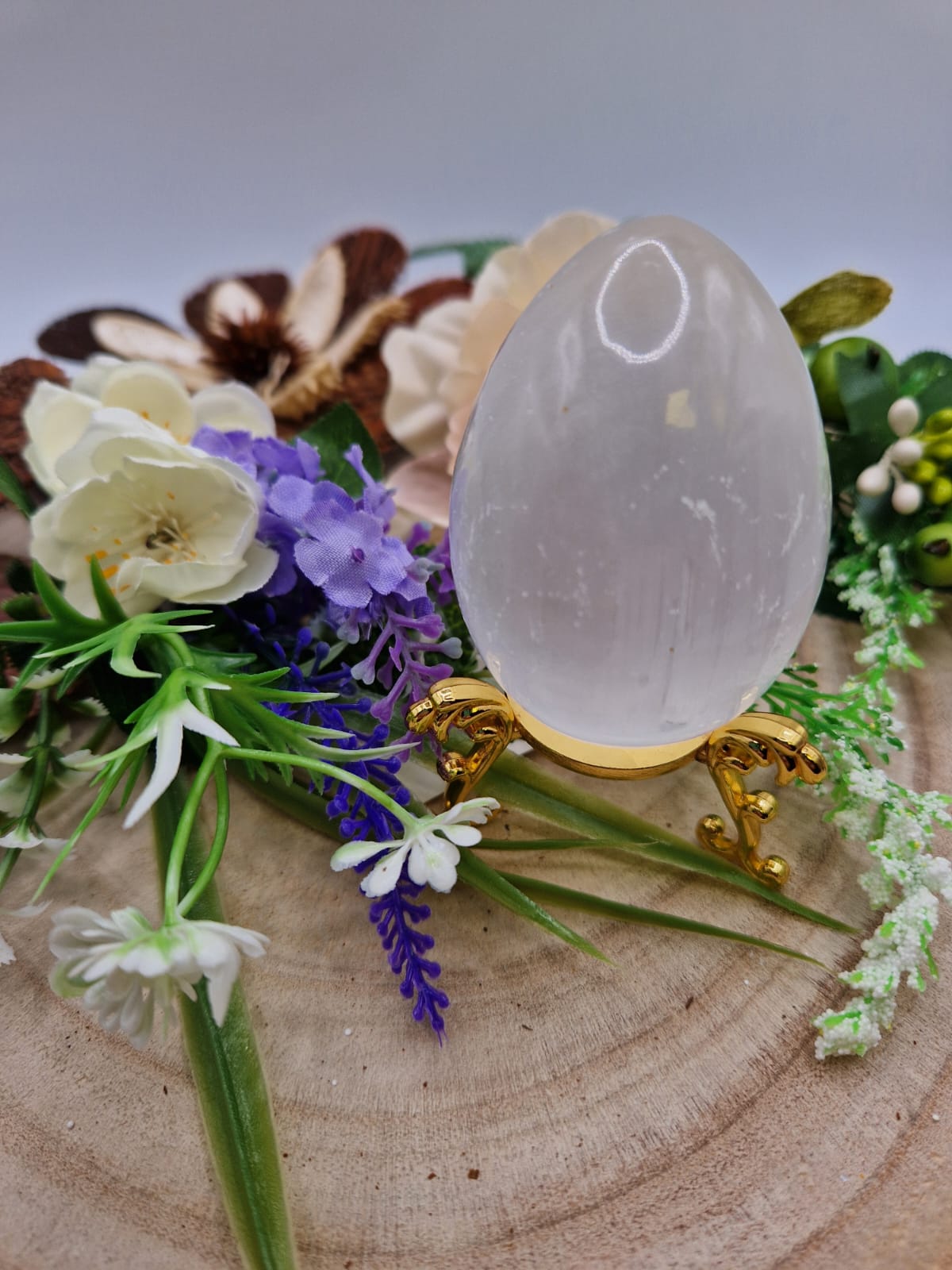 Ovetto di Selenite pietra naturale