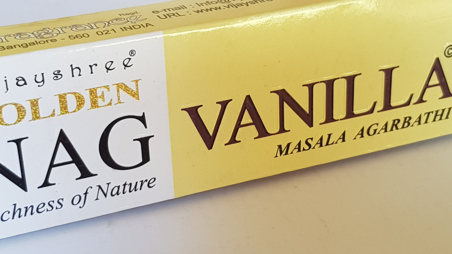 Incenso Golden Nag Vanilla