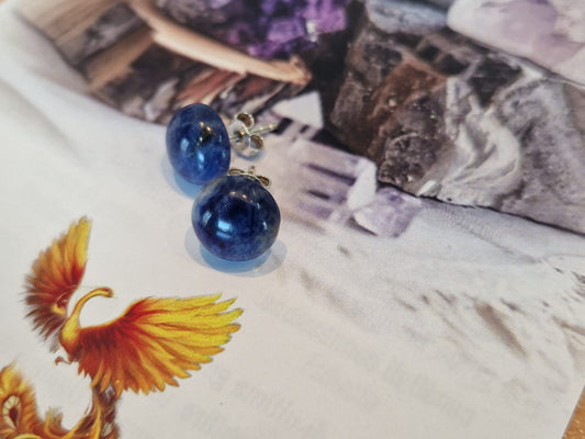 Orecchini perno 10 mm  sodalite