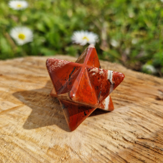 Merkaba Diaspro Rosso pietra naturale