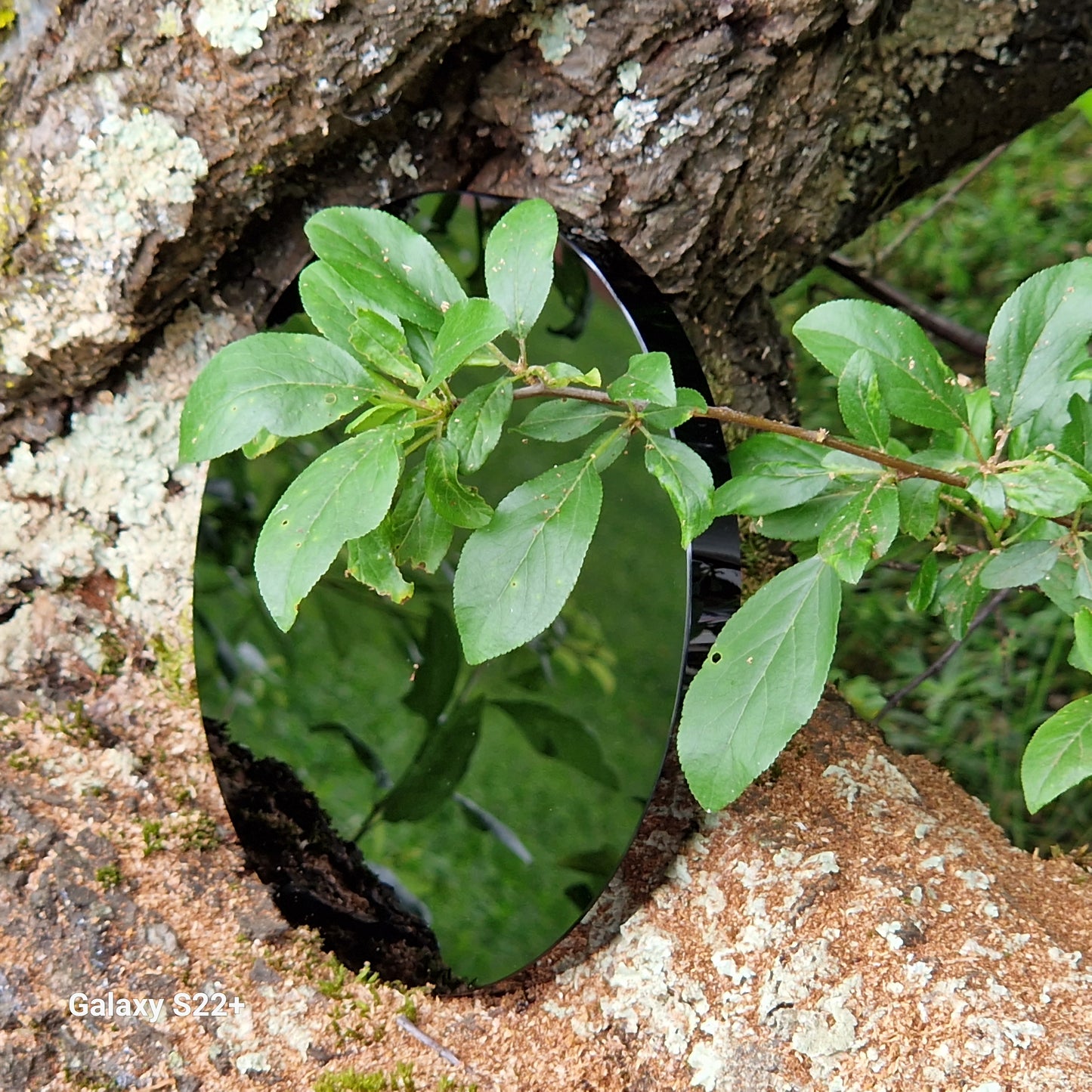 Specchio di ossidiana nera 18 cm