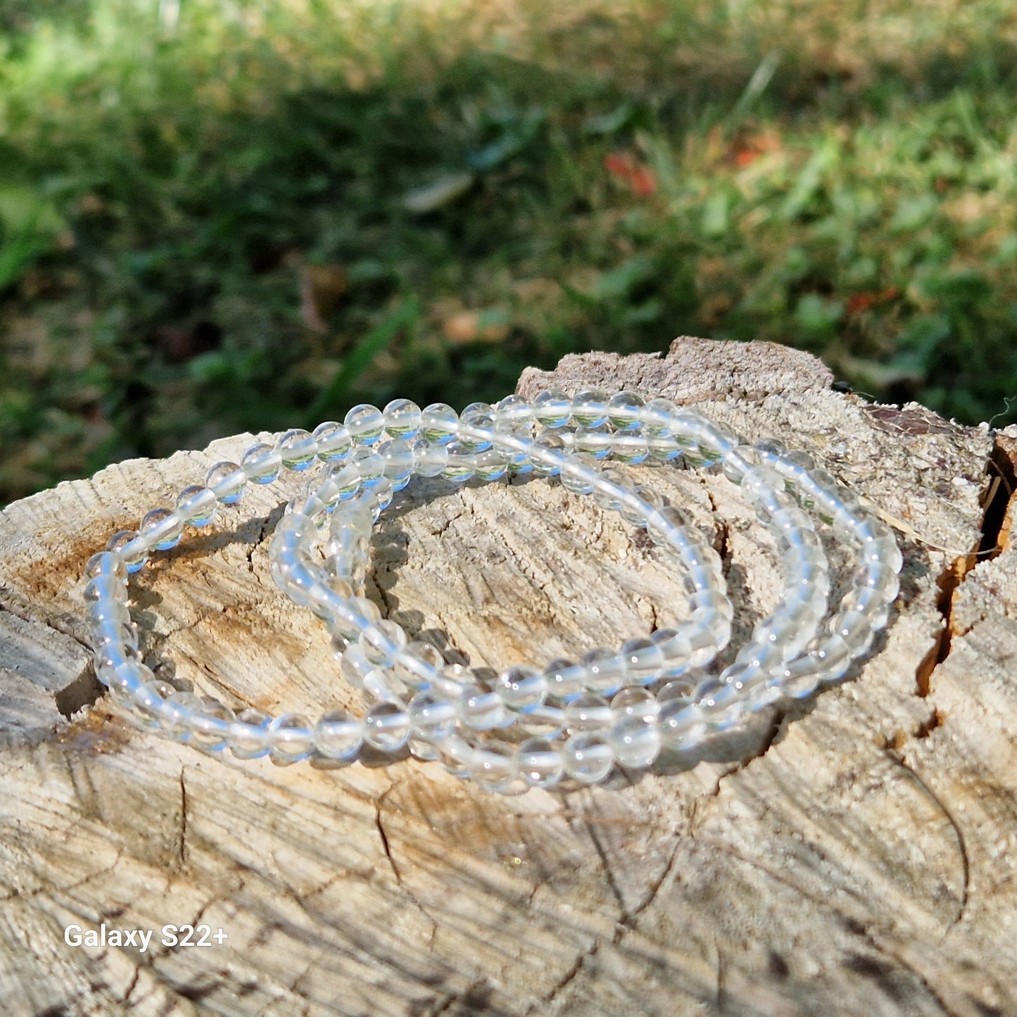 Bracciale 4 mm quarzo ialino pietra naturale