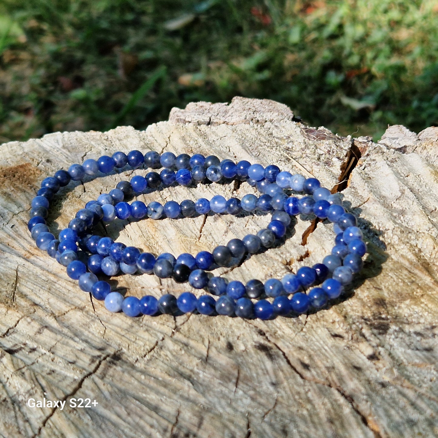 Bracciale 4 mm sodalite pietra naturale