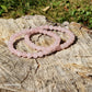 Bracciale 6mm quarzo rosa pietra naturale