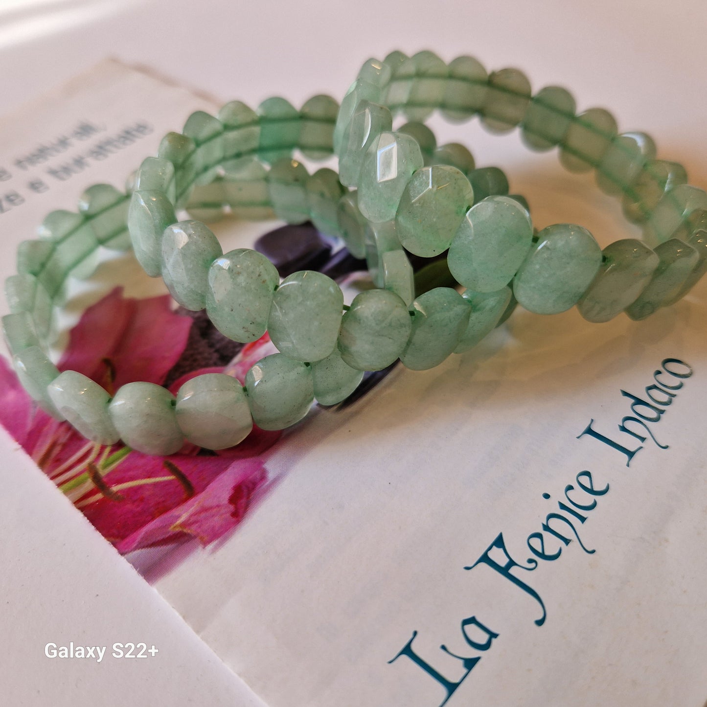 Bracciale fascia 2 cm avventurina verde