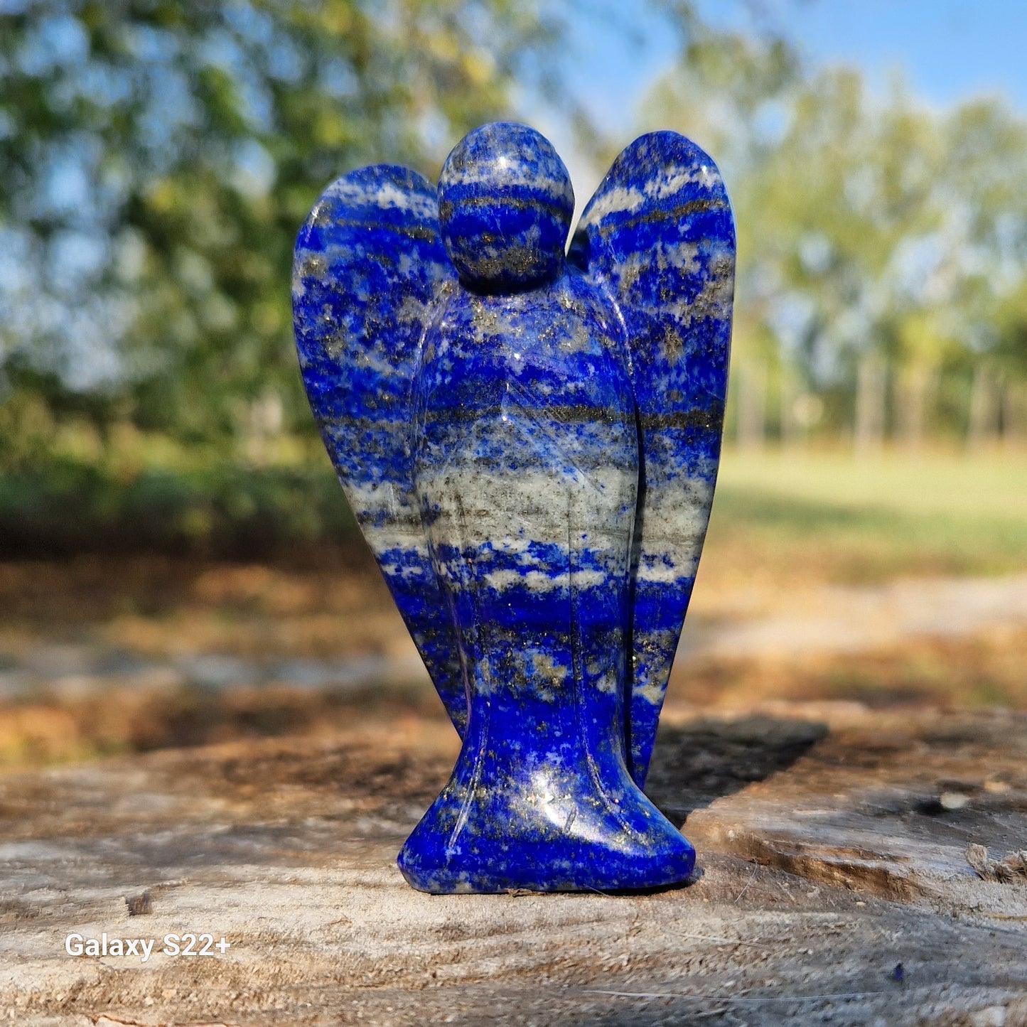 Angelo in pietra naturale lapislazuli